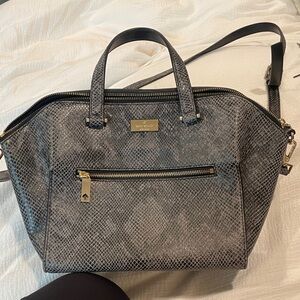 Kate Spade New York Parliament Square Exotic Savannah Satchel Hand Bag snakeskin